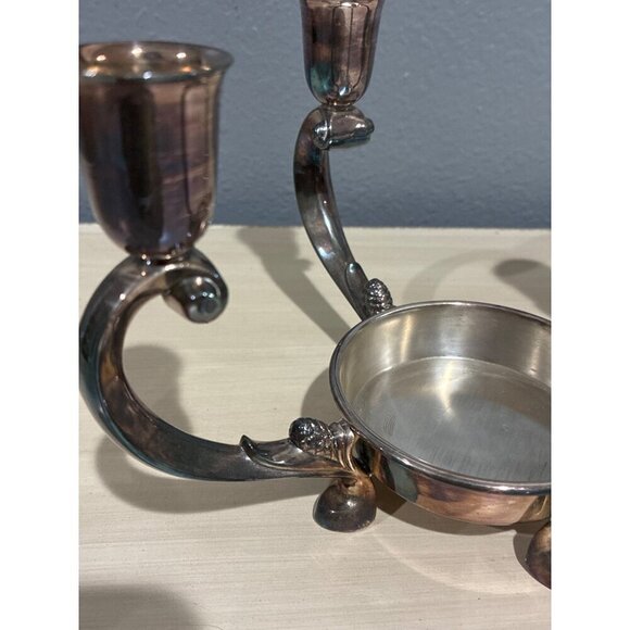1940's Reed & Barton 331 Silver Plated Footed 4 Candlestick vintage Holder - Picture 4 of 6